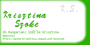 krisztina szoke business card